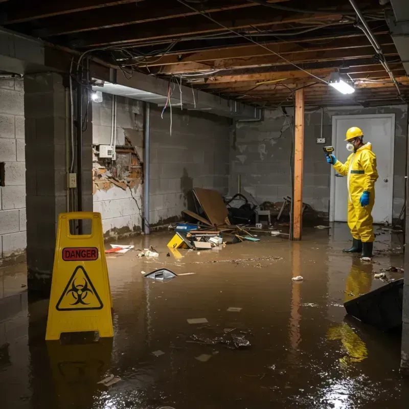 Flooded Basement Electrical Hazard in Pigeon Forge, TN Property